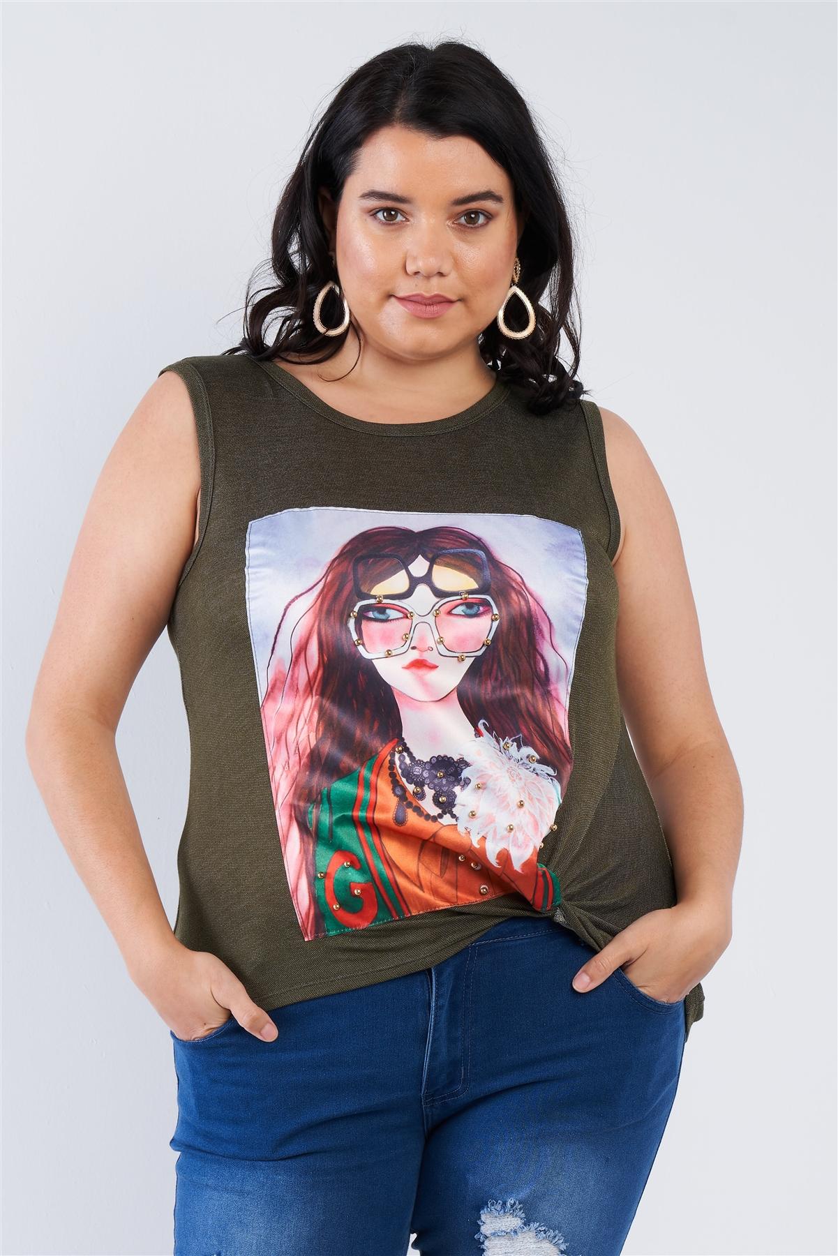 Plus size shady girl graphic top-id.cc51300a image