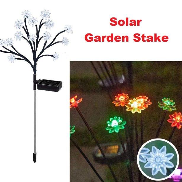 SL71 1pc 8-Head Solar Garden Stake with LED Lights [Sunflower] image