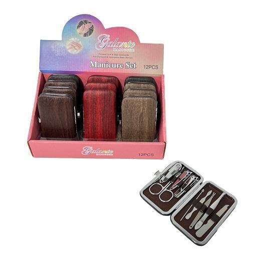 BP307 9pc Manicure Care Set [Wood Grain] image