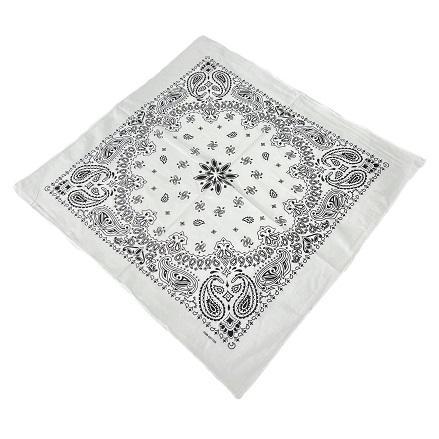 BN501B Bandana-White Paisley Print image