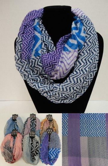 SC539CL Extra-Wide Light Weight Infinity Scarf [Mixed Chevron] image