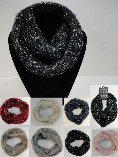 Knitted Infinity Scarf [Braided Knit/Metallic] image