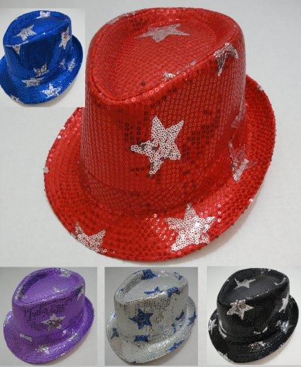 HT314CL Fedora Hat-Sequins with Stars image