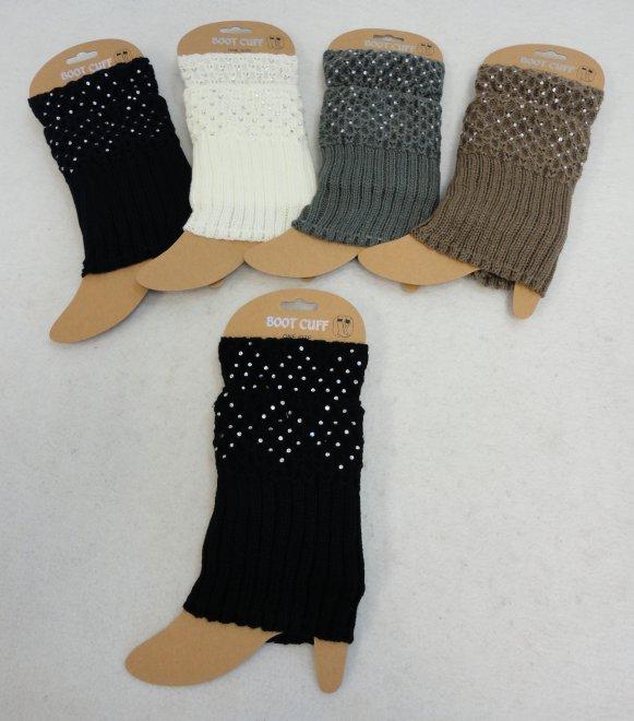 Knitted Boot Cuffs [Rhinestones] image