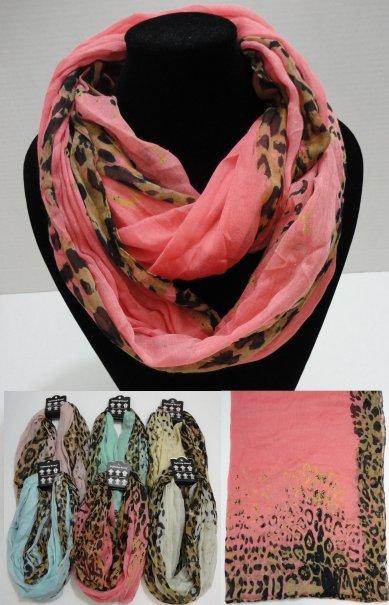 Extra-Wide Light Weight Infinity Scarf [Leopard Print] image