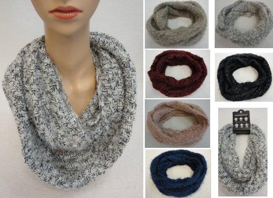 Knitted Infinity Scarf [Woven Knit with Shag] image