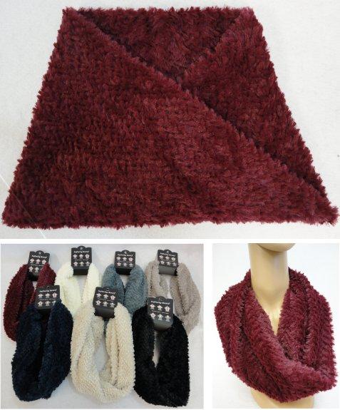 SC7135CL Plush Infinity Scarf [Chevron Pattern] image