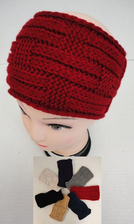 WN710CL Hand Knitted Ear Band [Cross Weave] LOOP image