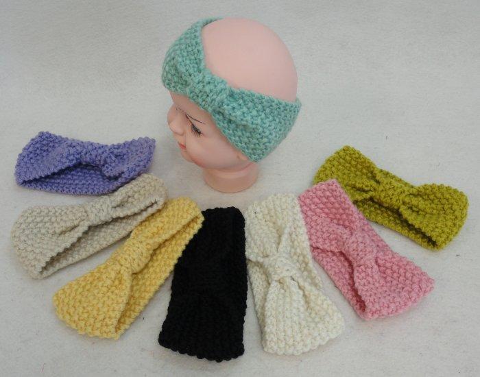 Baby Hand Knitted Ear Band [Bow-Shaped Loop] image