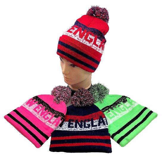 PomPom Knit Hat [NEW ENGLAND] Pixelated image