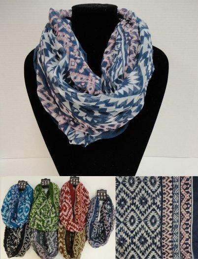 SC524CL Extra-Wide Light Weight Infinity Scarf [Aztec] image
