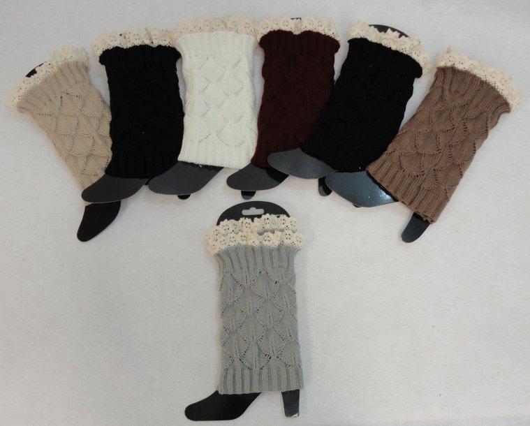Knitted Boot Cuffs [Antique Lace] image