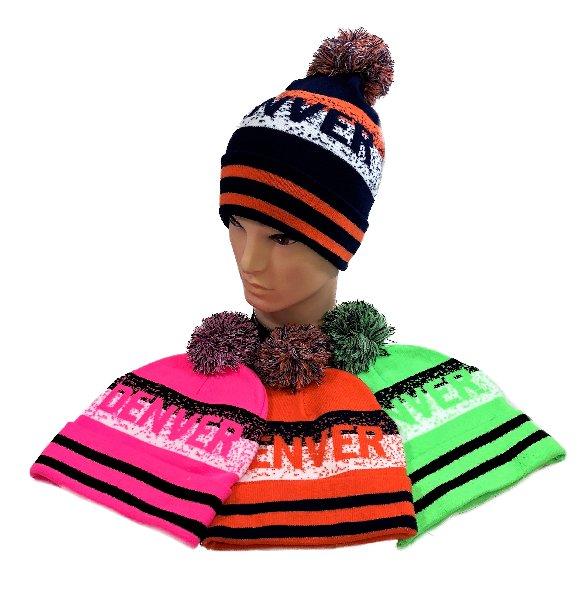 WN5838CL Pompom Knit Hat [DENVER] Pixelated image