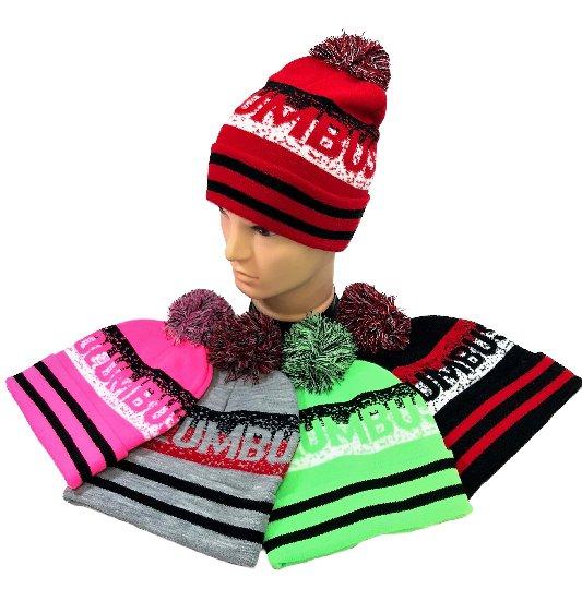 WN4855CL Pompom Knit Hat [COLUMBUS] Pixelated image