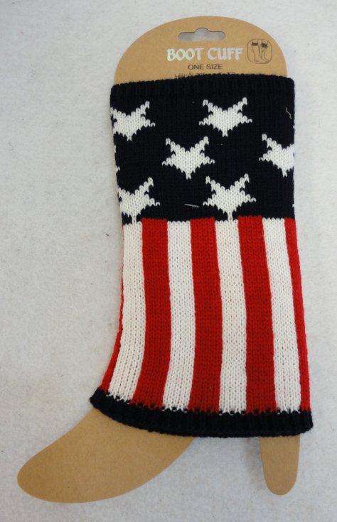 Knitted Boot Cuffs [Stars & Stripes] image