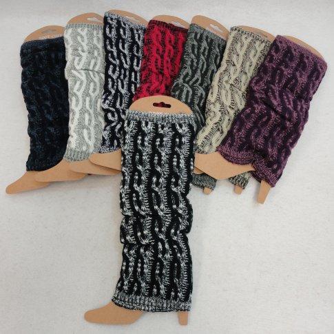 Knitted Leg Warmer [Variegated Cable Knit] image