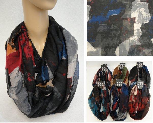 Extra-Wide Light Weight Infinity Scarf [Geometric Fade] image