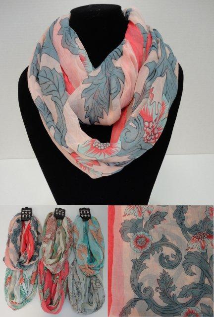 Extra-Wide Light Weight Infinity Scarf [Floral] image