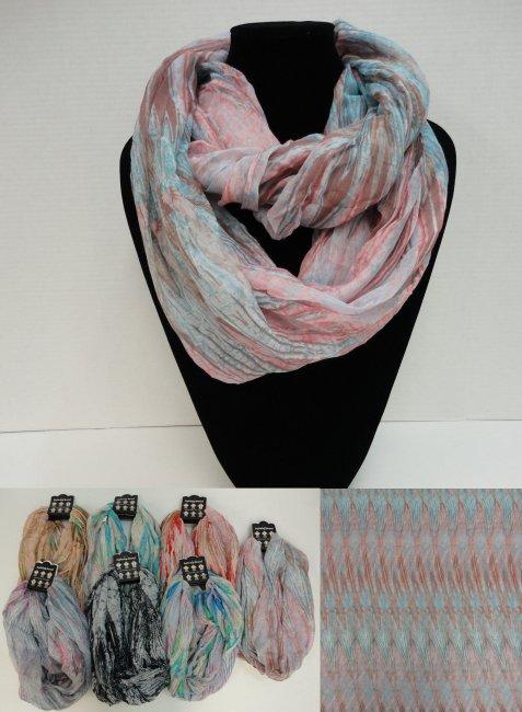 SC531CL Extra-Wide Light Weight Infinity Scarf [Color Streak] image