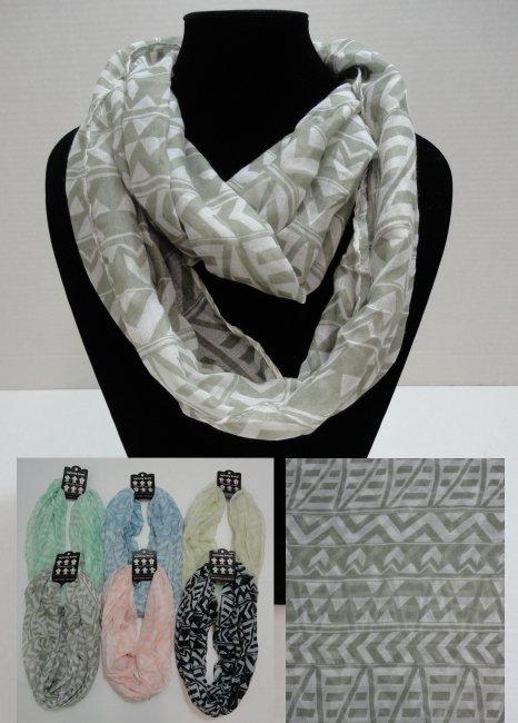 SC484CL Light Weight Infinity Scarf [Pattern Print] image