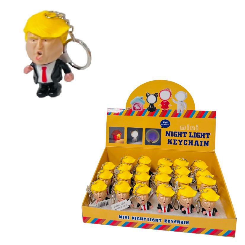 TY617 Trump Light Up Keychain w/ Sound: Make America Great 2.5 inch image