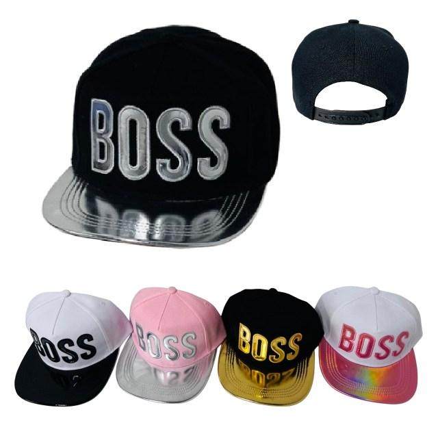 Snap Back Flat Bill Hat [BOSS/Metallic Bill] image