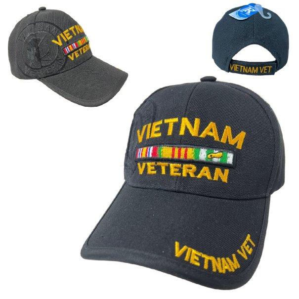 HT101 Vietnam Veteran Hat-All Black image