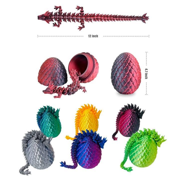 TY1207 3D Printed Model [4.7" Egg with 12" Dragon] image