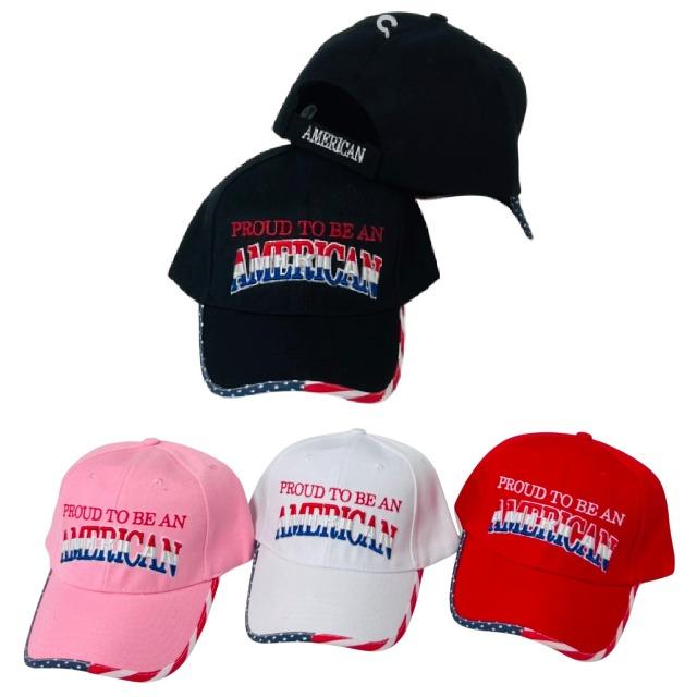 PROUD TO BE AN AMERICAN Hat image