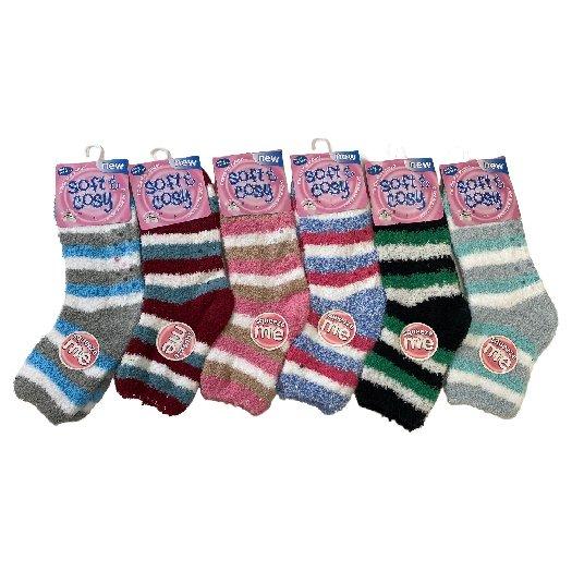 Soft & Cozy Fuzzy Socks [Non-Slip/Stripes] image