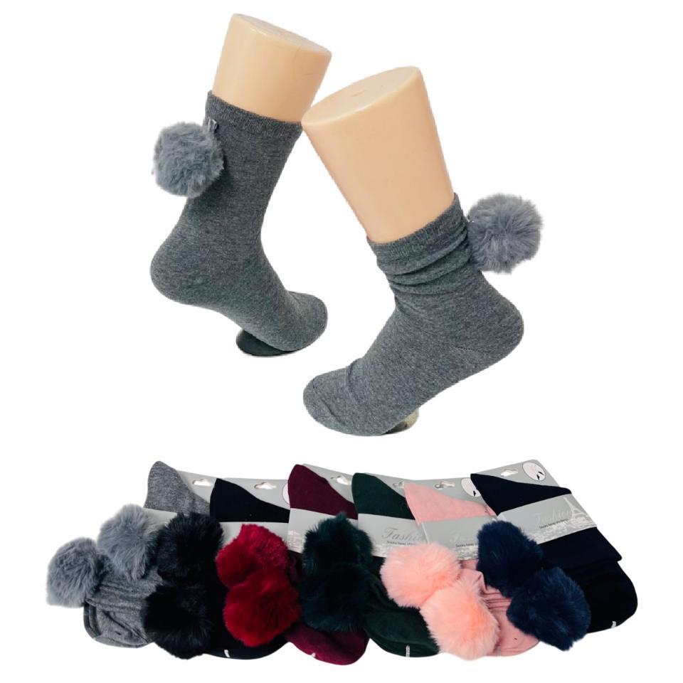 Ladies Fashion Socks [Poms Poms] image