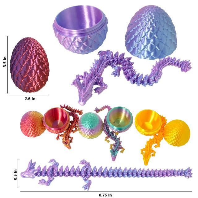 TY1206 3D Printed Model [3.5" Egg with 8.75" Dragon] image