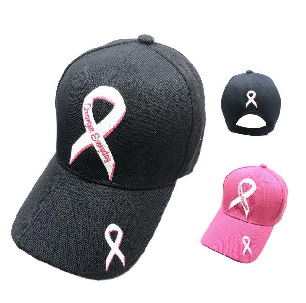 Stronger Everyday Pink Ribbon Hat image