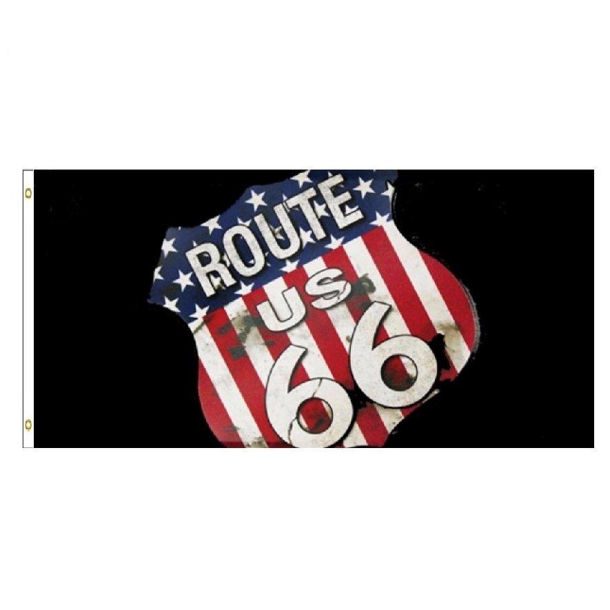 FLAG026 3'x5' Route 66 Flag image