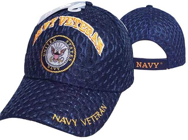CAP592H** Navy Emblem Vet Cap image