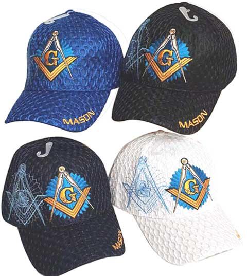 CAP965** Masonic Cap with shadow 4C mesh image
