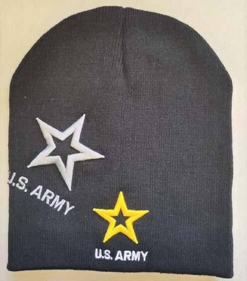 WIN601T** Army Logo w/ Army Logo Shadow Beanie image
