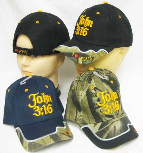 CAP834A John 3:16 Cap Gold 4C image