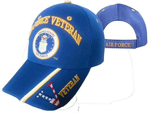 CAP593B** AF Vet Emblem V on Bill Cap image