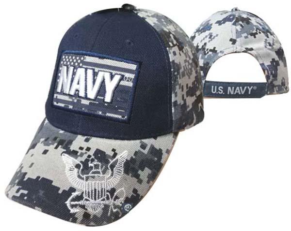 CAP602FC** NAVY atop of Flag Cap navy/camo image