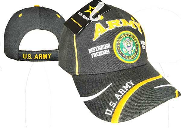 CAP595F** ARMY & Army Emblem Defend Freedom Cap image