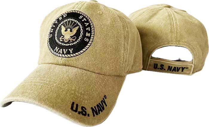 CAP504BK** Navy Emblem Cap Subdue Khaki Color image