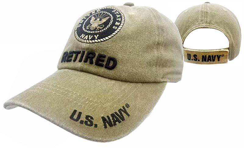 CAP522BK** Navy Emblem Retired Cap Subdue Khaki image