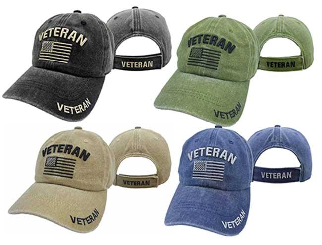CAP484** Veteran Flag Cap 4C mix color image