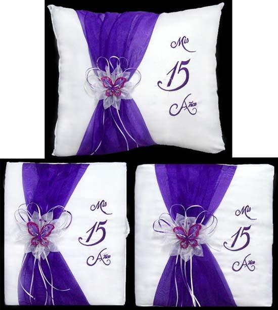 "Quincenera" 3Pc Matching Set - Butterfly - Purple Color image