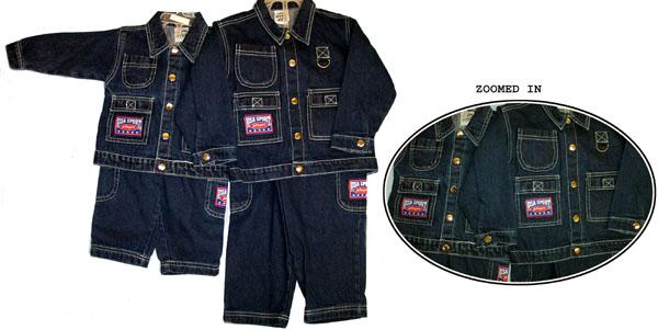 "Royal  Wear" 2Pc Denim Jacket  & Pants Sets  - Infant image