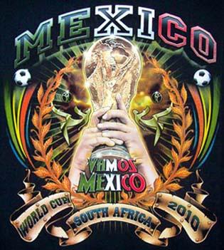 Soccer World Cup 2010 Black T-Shirt - Style # 3 image