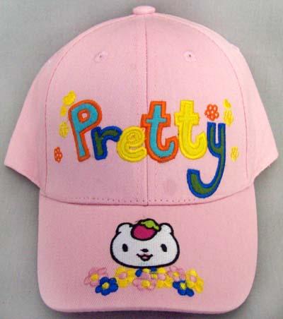 "Pretty"  Kids Embroidered Caps image
