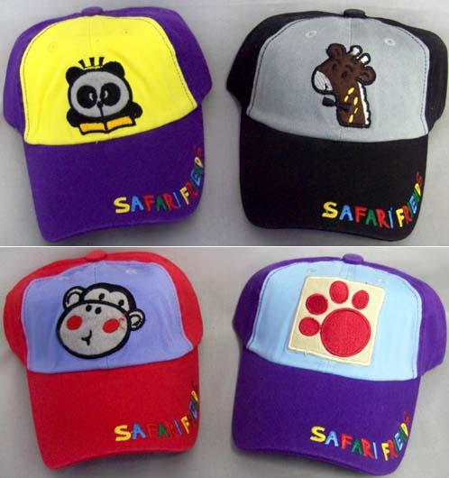 "Safari Friends"  Kids Baseball  Caps Embroidered image