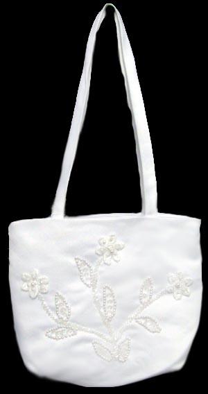 Bridal Communion Purse White Beaded  Purse image